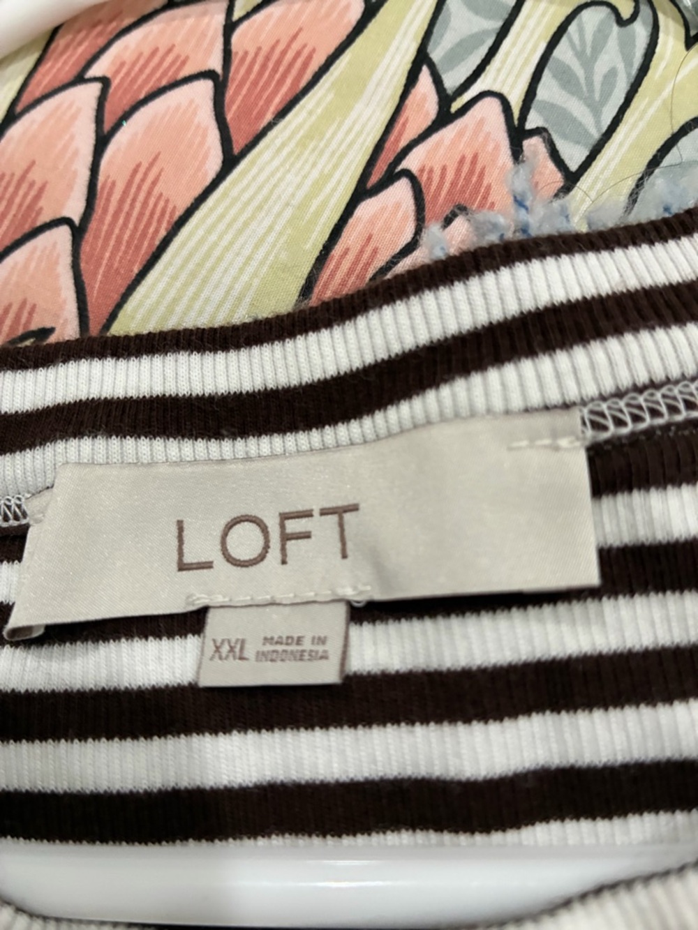 Loft Striped Ribbed Tank Midi Dress - Black/White - Picture 5 of 5